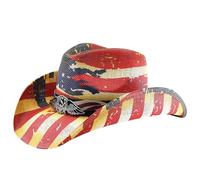 Chapeau de cowboy Western Outback pour homme et femme Style classique en paille Chapeau western Rkz443, AUTRE2, Taille unique