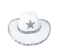 Chapeau de cowgirl étoile pour femme - Chapeaux de cowboy pour enterrement de vie de jeune fille - Accessoires de fête - Cosplay pour femme - Chapeau d'anniversaire pour adulte