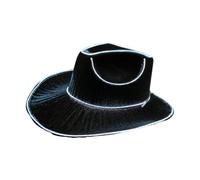 Chapeau de cowgirl lumineux à LED - Glow In The Dark Sparkly Cowboy Hat For Men & Women | Perfect For Raves, Birthday Parties, Halloween, Concerts & Dress-Up Fun