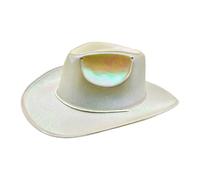 Chapeau de cowgirl lumineux à LED - Glow In The Dark Sparkly Cowboy Hat For Men & Women | Perfect For Raves, Birthday Parties, Halloween, Concerts & Dress-Up Fun