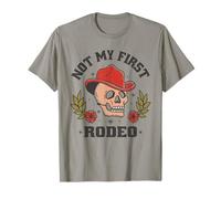 Chapeau de Cowgirl « Not My First Rodeo » Motif tête de Mort Florale T-Shirt