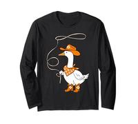 Chapeau de Cowgirl Orange avec oies de Campagne Manche Longue