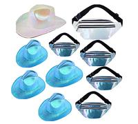 Chapeau de cowgirl scintillant avec sac banane pour mariée et demoiselles d'honneur Chapeau de cowgirl et sac