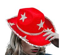 Chapeau de cowgirl western à paillettes, doux, léger, tendance