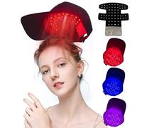 Chapeau De Croissance Des Cheveux (160 Led), 660 Nm, 460 Nm, 850 Nm, LumièRe Rouge Et Bleue, Minuterie Intelligente 20 Min, Favorise La Circulation/L'Immunité à La Calvitie/DéTend Le Cerveau
