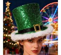 Chapeau de cylindre festif - Coiffure de fête de Noël à larges bords, accessoire de cosplay confortable en feutre, élégant costume de vacances | Nouvel An Phase Event Parade Danse en masque Famille