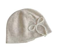 Chapeau de décoration papillon tendance pour femme - Accessoire de fête pour activités de plein air et fêtes d'hiver, beige, Taille unique