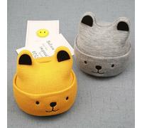 Chapeau De Dessin Animé 3d Pour Bébé, Casquette Tricotée Pour Garçon Et Fille, Chapeau Chaud De Couleur Unie, Nouvelle Collection Printemps Automne Hiver 2021