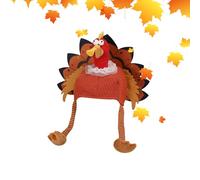 Chapeau de dinde de Thanksgiving - Couvre-chef en peluche pour adultes | Design de dinde doux coloré avec ajustement réglable, idéal pour les fêtes de vacances, les événements scolaires, les photos de
