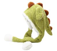 Chapeau de dinosaure - Polyester, chapeau d'animal, oreille en mouvement | Couvre-chef de cosplay amusant avec oreilles amovibles mignonnes, peluche en peluche pour fêtes costumées, événements,