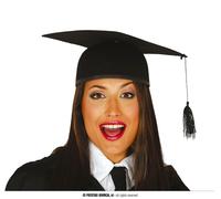 Chapeau de diplômé Célébration Symbolique Chapeau de docteur Académie Fête Événement d'été 30 X 30 cm Casquette Formation Cérémonie Succès Étape, couleur : noir
