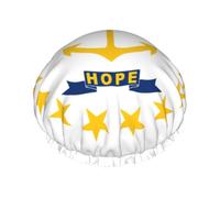 Chapeau de douche polyvalent avec imprimé drapeau de l'État du Rhode Island pour homme et femme, réutilisable, léger et doux