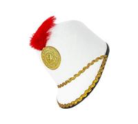 Chapeau de fanfare - Vêtements de festival de 58 cm pour les événements de vacances, accessoire de cosplay avec ajustement confortable, costume de soldat de jeu de rôle pour l'école, scène quotidienne