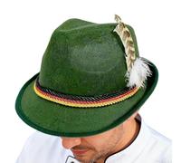 Chapeau de festival allemand - Coiffe bavaroise unisexe non tissée style classique, accessoire de fête léger, vêtement à thème traditionnel avec bande décorative | Costume