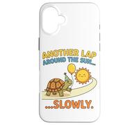 Chapeau de fête Another Lap Around The Sun Slowly Cute Box Turtle Coque pour iPhone 16 Plus