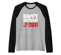 Chapeau de fête avec Inscription « Happy Birthday Jesus » Manche Raglan