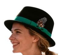 Chapeau de fête de la bière - Couvre-chef classique en feutre | Accessoire de costume Oktober Fest pour homme adulte, chapeau pour photos, fêtes, célébrations d'octobre, événements et rassemblements