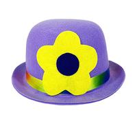 Chapeau de fou pour adulte, chapeau de clown plat avec , accessoire créatif pour l'extérieur, fête, cosplay