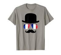 Chapeau de France Lunettes de soleil Motif moustache T-Shirt