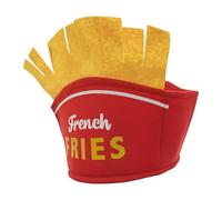 Chapeau de frites - Accessoire de costume de fête avec ajustement réglable, couleur vive, chapeau amusant de restauration rapide avec peluche douce, chapeaux insolites pour cosplay et événements à