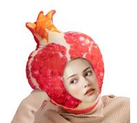 Chapeau de fruit en peluche, couvre-chef décoratif à la grenade | Coiffure en peluche pour déguisement