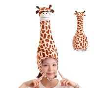 Chapeau de girafe en peluche pour enfant, en trois dimensions, girafe, chapeau pour enfants, accessoires de fête, carnaval, événements de rôle