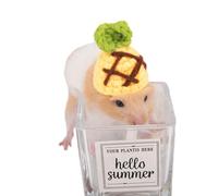 Chapeau de hamster amusant en forme d'oreilles pour anniversaire, cochon d'Inde, fournitures de tête réglables tissées à la main