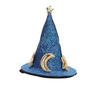 Chapeau de Hamster en Peluche Courte Premium, Lune et Motif étoile, Sangle Réglable, pour Les Petits Animaux, Décoration pour Animaux de Compagnie, Fait Feutre avec Crochet et Boucle, adapté aux