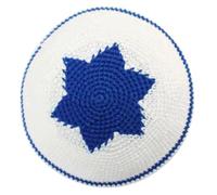 Chapeau de judéité couvrant la casquette religieuse - Chapeau de prière judéité traditionnelle pour la synagogue et les festivals, Blue StarA, Taille unique