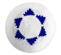 Chapeau de judéité couvrant la casquette religieuse - Chapeau de prière judéité traditionnelle pour la synagogue et les festivals, bleu/blanc, Taille unique