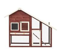 Chapeau de lapin avec course - 140 x 63 x 120 cm - En bois de pin massif - Pour une utilisation en extérieur et en intérieur - Durable et résistant aux intempéries - Pour lapins, cochons de Guinée et