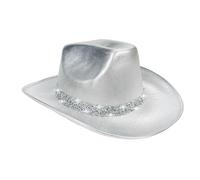 Chapeau de l'Ouest Gat de l'Ouest, Cosplay Costume Glitter Disco Costume de discothèque, Jeu de rôle classique Cowboy Cowgirl Hat pour Halloween, performance, jeu de rôle, scène