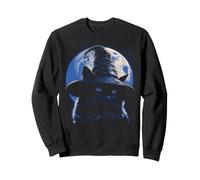 Chapeau de Magicien d'halloween pour Chat Noir avec Lune effrayante sorcière Sweatshirt