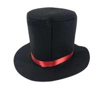Chapeau de magicien haut-de-forme classique for spectacles sur scène, performances, événements formels, accessoires de déguisement, spectacle de théâtre, couvre-chef, tenue de fête de Noël, design élé
