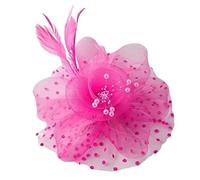 Chapeau De Mariage Chapeau fascinateur de fête avec plumes et fleurs décoratives, coiffure mariage, fausses perles, accessoires for cheveux mariée(Color5)