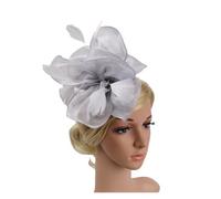 Chapeau De Mariage Chapeau fascinateur en plumes vintage à fleurs organza for femmes, couvre-chef for fête et mariage(3)