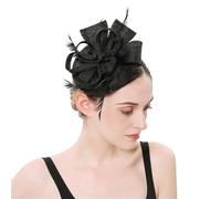 Chapeau De Mariage Chapeau fascinateur for femme, cocktail, mariage, église, couvre-chef, accessoires for cheveux en plumes, for(Black)