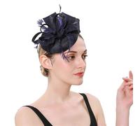 Chapeau De Mariage Chapeau fascinateur for femme, cocktail, mariage, église, couvre-chef, accessoires for cheveux en plumes, for(Dark Blue)