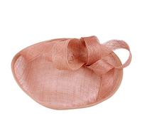 Chapeau de mariage en maille pour femmes, bibi tendance avec rubans et chapeau de baseball, chapeau épais, rose, Taille unique