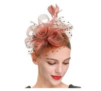 Chapeau De Mariage Fascinateurs Vintage for Femmes Chapeaux Ascinator for Mariage Et Église Bandeau Chapeau Casquettes Tea Party(Light Brown)