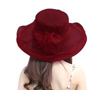 Chapeau de Mariage Femme, Bord de mer, Fleur, Chapeau de Soleil Plage, élégant#Z