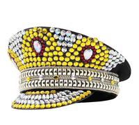 Chapeau de mariée de mariage adulte avec strass pour carnaval, fête, costume de mariée, capitaine de mariage, fournitures pour adolescentes, casquette de capitaine pour femme