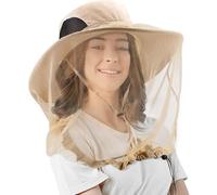 Chapeau de moucheron avec filet de safari - Chapeau de soleil à large bord - Pour apiculteurs, jardinage, camping, randonnée