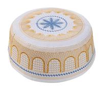 Chapeau de nationalité traditionnelle en polyester respirant style ethnique musulman pour la mode et les activités de plein air à la mode, jaune, No. 60