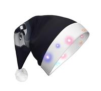 Chapeau de Noël à DEL à motif de manette de jeu pour adultes - Couvre-chef de fête du Nouvel An, bonnet de Père Noël en peluche chaude et confortable, bonnet Merry Beanie