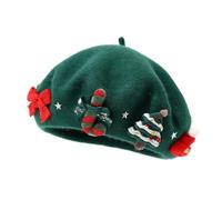 Chapeau De Noel Adulte Bonnet Lutin Accessoire Femme Personnalisé Lumineux Vert Noël Beret Homme Cape Mere Accessoires Berret Béret Rouge Deguisement Pere Père Long Mère Bérets Costume Basque