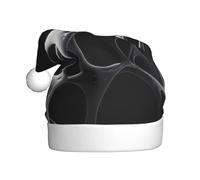 Chapeau de Noël adulte en peluche YYHHAOFA Exposition d'œuvres d'art Image avec toucher doux pour fête de Noël