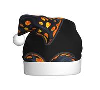 Chapeau de Noël adulte en peluche YYHHAOFA Flamme Cœur Image avec toucher doux pour fête de Noël Convient pour homme et femme