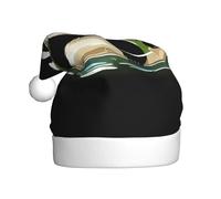 Chapeau de Noël adulte en peluche YYHHAOFA Panda sur la rive Image avec toucher doux pour fête de Noël