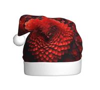 Chapeau de Noël adulte en peluche YYHHAOFA Saint Valentin Cœur rouge Fleur Image avec toucher doux pour fête de Noël